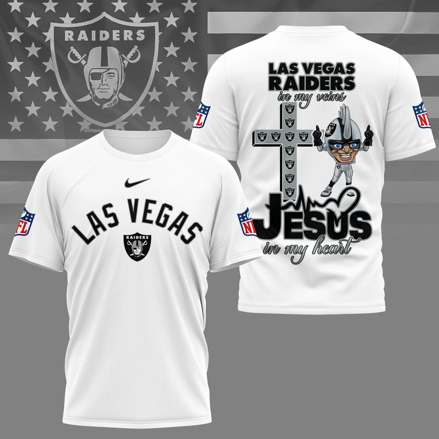 LIMITED EDITION - NEW CUSTOMIZED NFL07 LVR LAS VEGAS RAIDERS T-SHIRT | MULTIPLE COLORS AVAILABLE