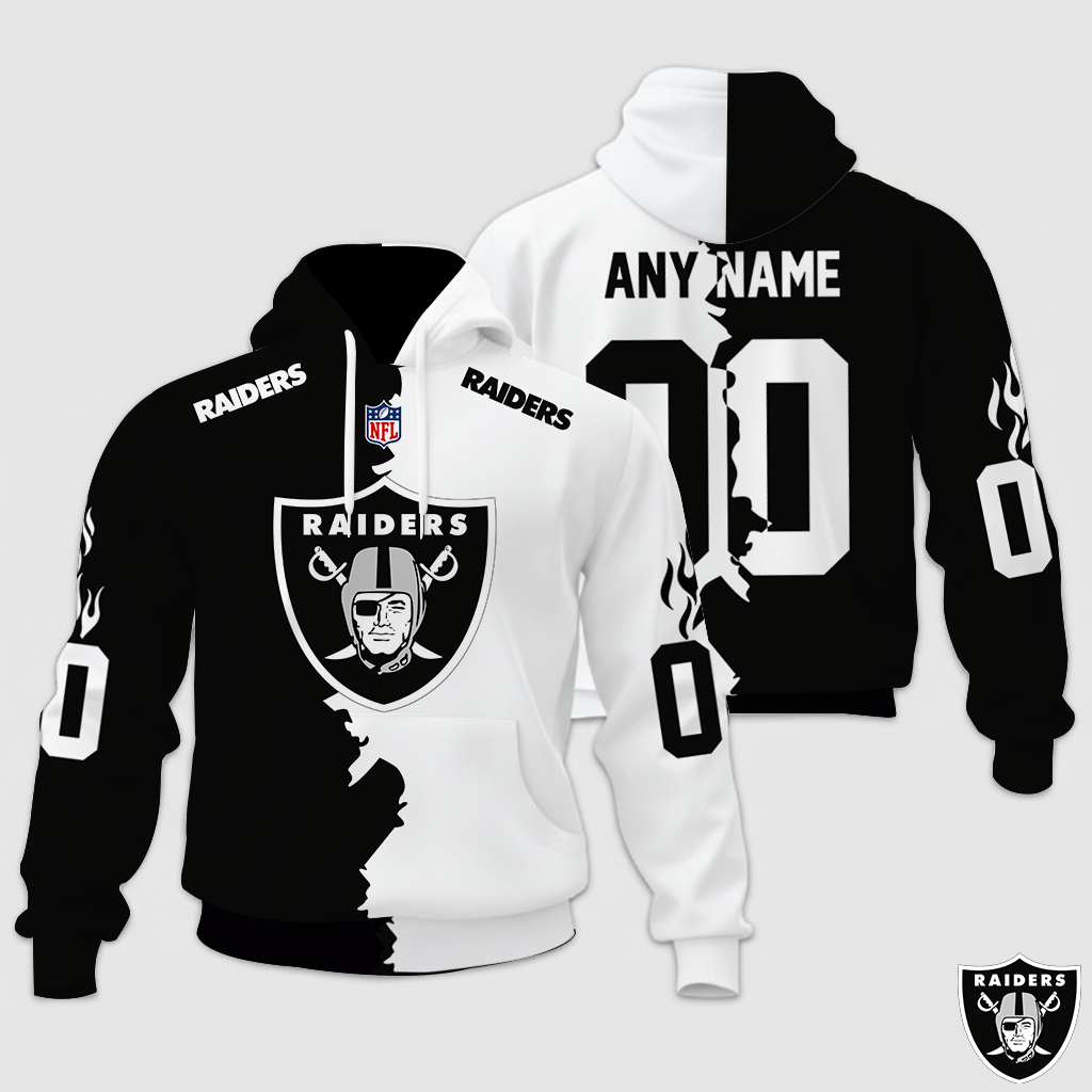 LIMITED EDITION - NEW CUSTOMIZED NFL07 LVR LAS VEGAS RAIDERS HOME MIX AWAY T-SHIRT, POLO, HOODIE & JACKETS
