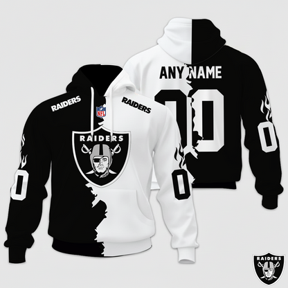 LIMITED EDITION - NEW CUSTOMIZED NFL07 LVR LAS VEGAS RAIDERS HOME MIX AWAY T-SHIRT, POLO, HOODIE & JACKETS