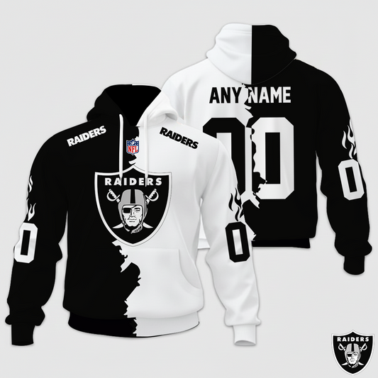 LIMITED EDITION - NEW CUSTOMIZED NFL07 LVR LAS VEGAS RAIDERS HOME MIX AWAY T-SHIRT, POLO, HOODIE & JACKETS