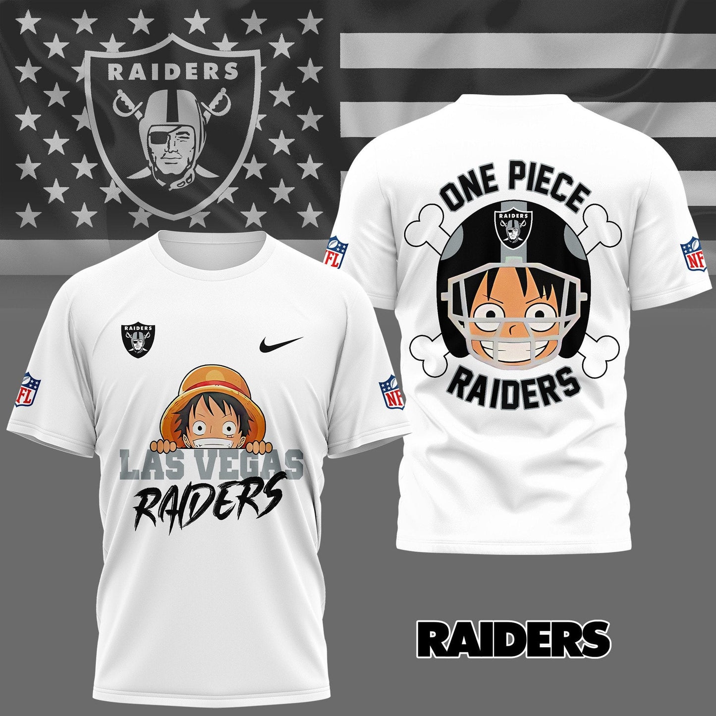 LIMITED EDITION - NEW CUSTOMIZED NFL07 LVR LAS VEGAS RAIDERS ONE PIECE FAN 3D SHIRT