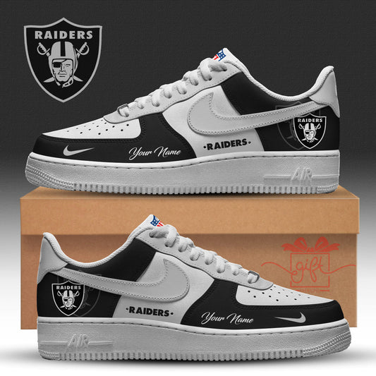 LIMITED EDITION - NEW CUSTOMIZED NFL07 LVR LAS VEGAS RAIDERS AF1 SNEAKERS