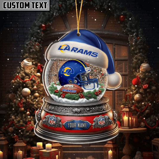 LIMITED EDITION - NEW CUSTOMIZED NFL22 LAR LOS ANGELES RAMS ORNAMENT