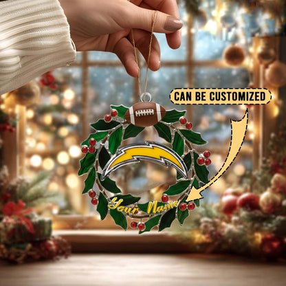 LIMITED EDITION - NEW CUSTOMIZED NFL09 LAC LOS ANGELES CHARGERS ACRYLIC ORNAMENT