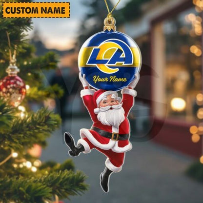 LIMITED EDITION - NEW CUSTOMIZED NFL22 LAR LOS ANGELES RAMS CHRISTMAS ACRYLIC ORNAMENT