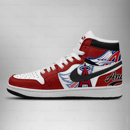 LIMITED EDITION - NEW CUSTOMIZED MLB27 LA ANGELS AIR JORDAN SNEAKERS