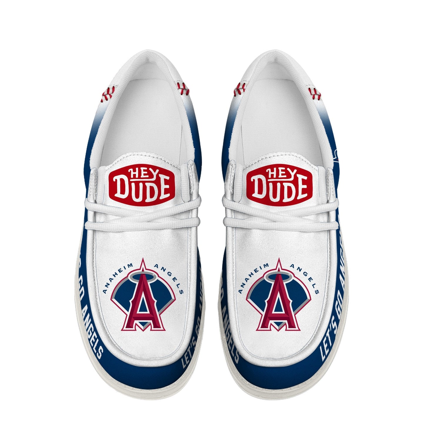 LIMITED EDITION - NEW CUSTOMIZED MLB27 LA ANGELS LOAFER SHOES