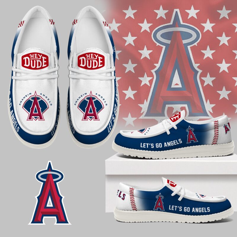 LIMITED EDITION - NEW CUSTOMIZED MLB27 LA ANGELS LOAFER SHOES