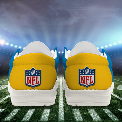 LIMITED EDITION - NEW CUSTOMIZED NFL09 LAC LOS ANGELES CHARGERS LOAFER SHOES
