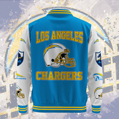 LIMITED EDITION - NEW CUSTOMIZED NFL09 LAC LOS ANGELES CHARGERS BASEBALL JACKET