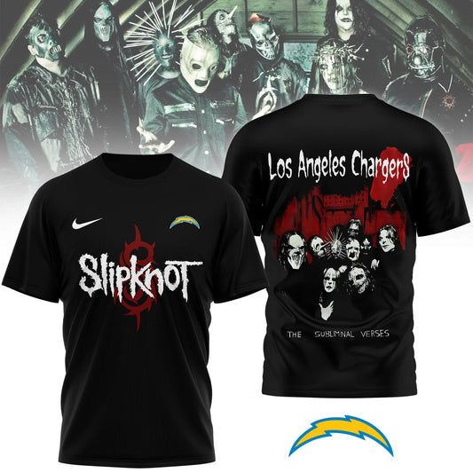 LIMITED EDITION - NEW CUSTOMIZED NFL09 LAC LOS ANGELES CHARGERS SLIPKNOT 3D SHIRT