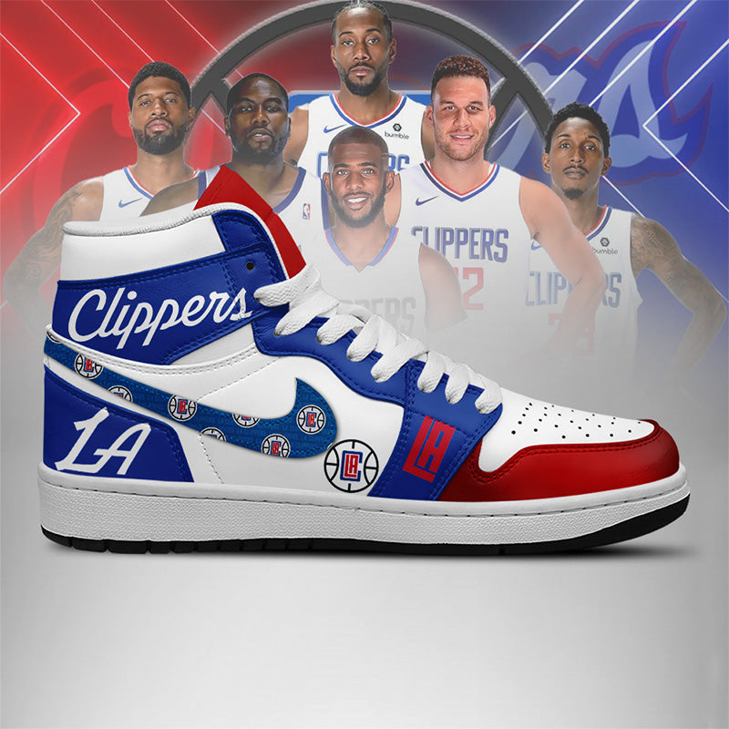 LIMITED EDITION - NEW CUSTOMIZED NBA10 LA CLIPPERS AIR JORDAN SNEAKERS