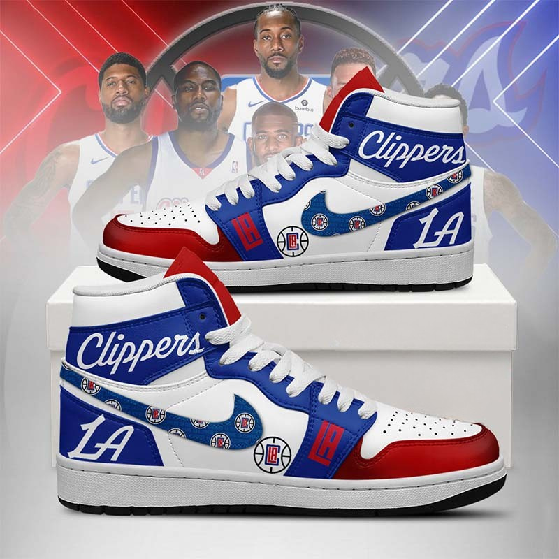 LIMITED EDITION - NEW CUSTOMIZED NBA10 LA CLIPPERS AIR JORDAN SNEAKERS