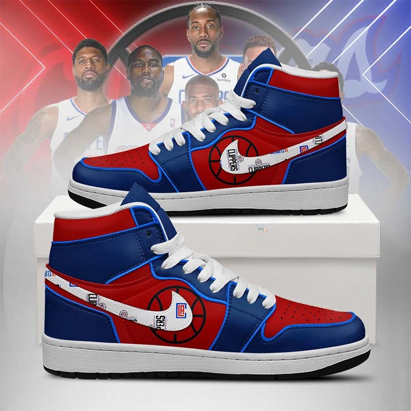 LIMITED EDITION - NEW CUSTOMIZED NBA10 LA CLIPPERS AIR JORDAN SNEAKERS