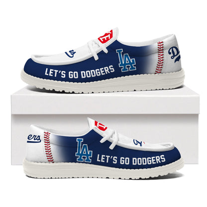 LIMITED EDITION - NEW CUSTOMIZED MLB02 LA DODGERS LOAFER SHOES