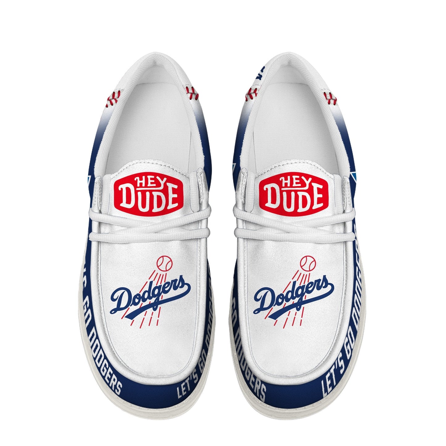 LIMITED EDITION - NEW CUSTOMIZED MLB02 LA DODGERS LOAFER SHOES