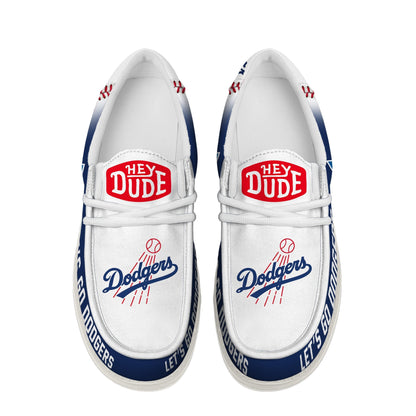 LIMITED EDITION - NEW CUSTOMIZED MLB02 LA DODGERS LOAFER SHOES