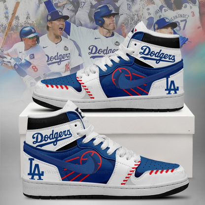 LIMITED EDITION - NEW CUSTOMIZED MLB02 LA DODGERS AIR JORDAN SNEAKERS