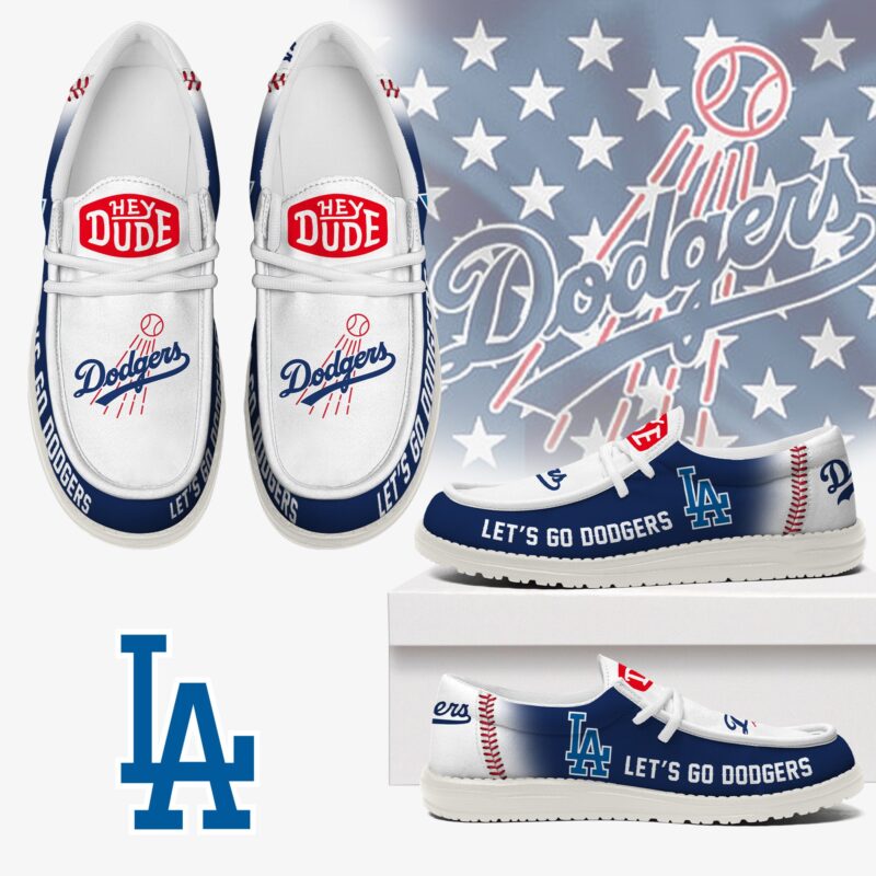 LIMITED EDITION - NEW CUSTOMIZED MLB02 LA DODGERS LOAFER SHOES