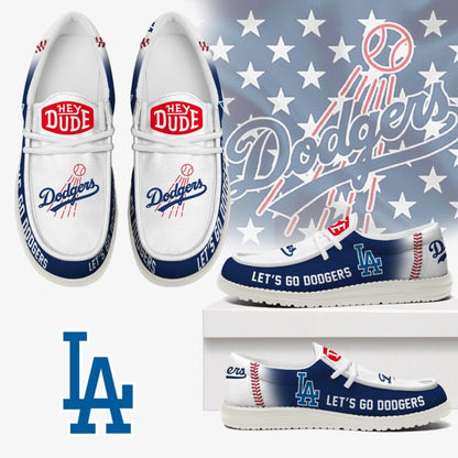LIMITED EDITION - NEW CUSTOMIZED MLB02 LA DODGERS LOAFER SHOES