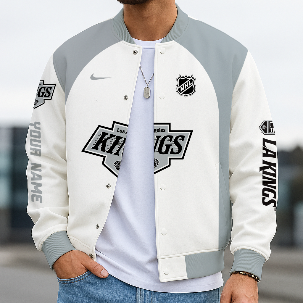LIMITED EDITION - NEW CUSTOMIZED NHL16 LAK LOS ANGELES KINGS BASEBALL JACKET
