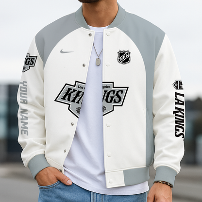 LIMITED EDITION - NEW CUSTOMIZED NHL16 LAK LOS ANGELES KINGS BASEBALL JACKET