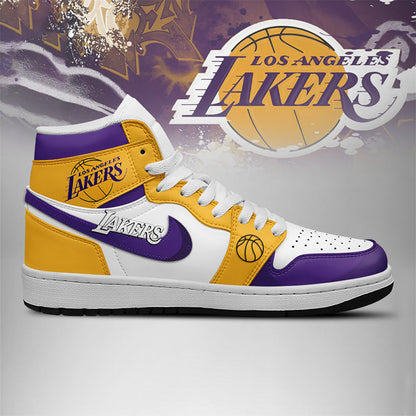 LIMITED EDITION - NEW CUSTOMIZED NBA09 LA LAKERS AIR JORDAN SNEAKERS
