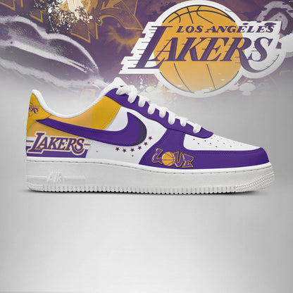 LIMITED EDITION - NEW CUSTOMIZED NBA09 LA LAKERS AF1 SHOES
