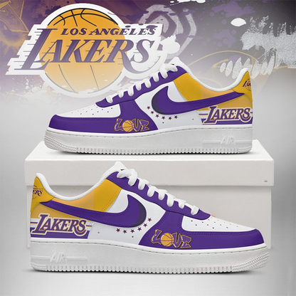 LIMITED EDITION - NEW CUSTOMIZED NBA09 LA LAKERS AF1 SHOES