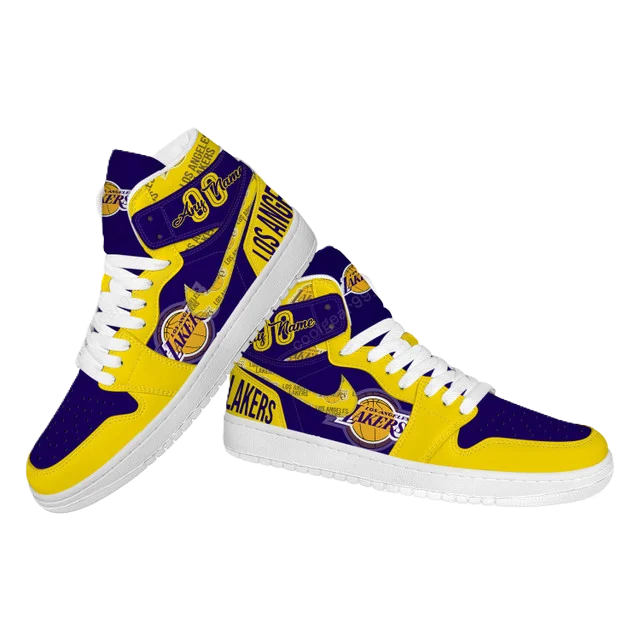 LIMITED EDITION - NEW CUSTOMIZED NBA09 LA LAKERS AIR JORDAN SNEAKERS