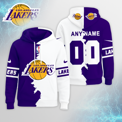 LIMITED EDITION - NEW CUSTOMIZED NHL09 NBA09 LL LOS ANGELES LAKERS UNISEX T-SHIRT, POLO, HOODIE & JACKETS