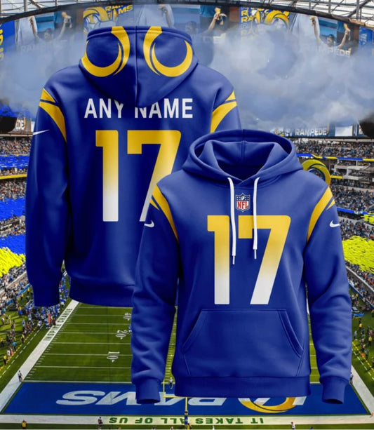 LIMITED EDITION - NEW CUSTOMIZED NFL22 LAR LOS ANGELES RAMS T-SHIRT, POLO, HOODIE & JACKETS