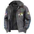 LIMITED EDITION - NEW CUSTOMIZED NFL22 LAR LOS ANGELES RAMS HOODED CARDIGAN JACKET