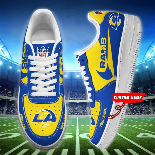 LIMITED EDITION - NEW CUSTOMIZED NFL22 LAR LOS ANGELES RAMS AF1 SNEAKERS