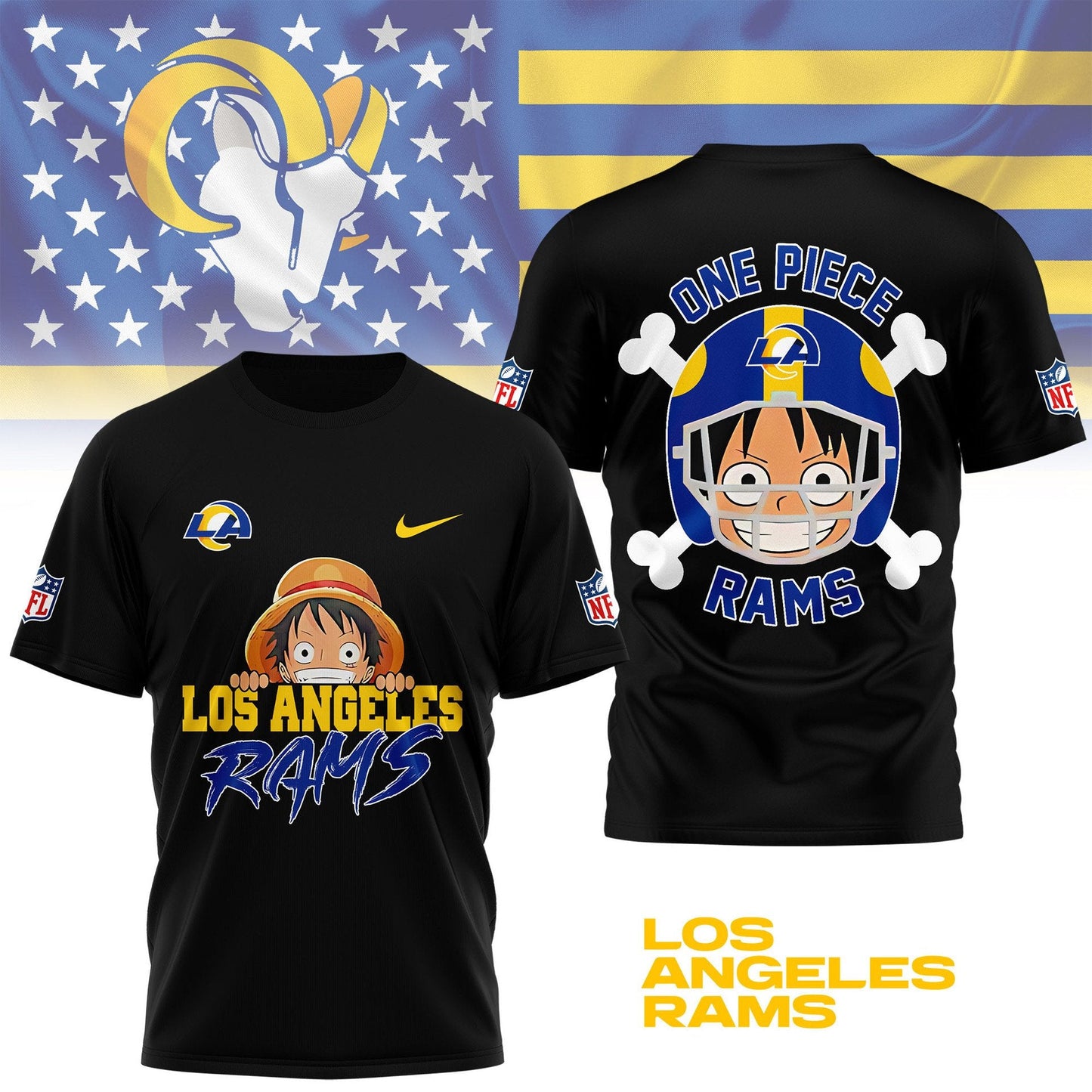 LIMITED EDITION - NEW CUSTOMIZED NFL22 LAR LOS ANGELES RAMS ONE PIECE FAN 3D SHIRT
