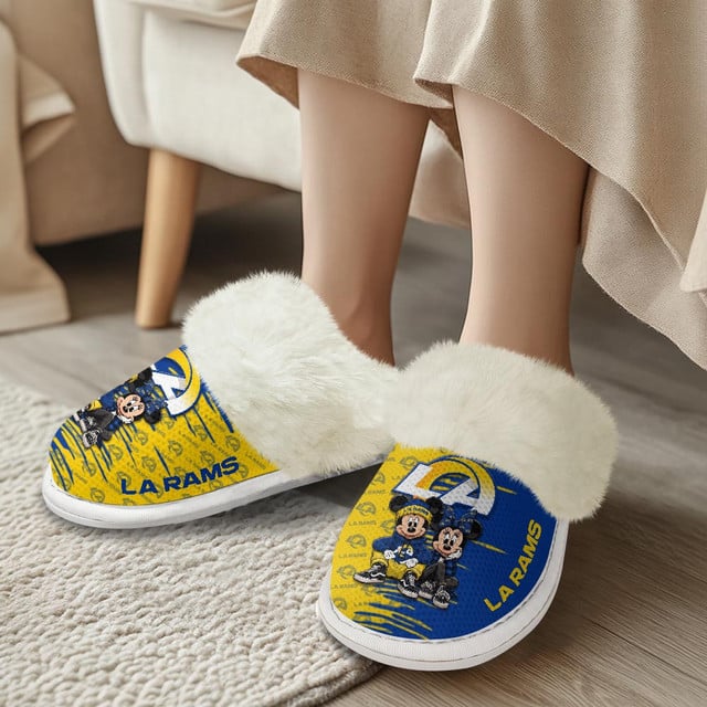 LIMITED EDITION - NEW CUSTOMIZED NFL22 LAR LOS ANGELES RAMS COTTON SLIPPERS