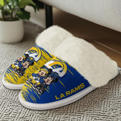 LIMITED EDITION - NEW CUSTOMIZED NFL22 LAR LOS ANGELES RAMS COTTON SLIPPERS