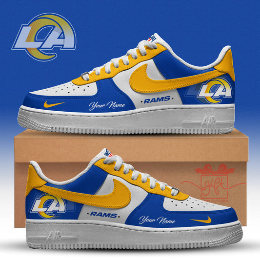 LIMITED EDITION - NEW CUSTOMIZED NFL22 LAR LOS ANGELES RAMS AF1 SNEAKERS
