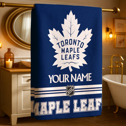 LIMITED EDITION - NEW CUSTOMIZED NHL23 TML TORONTO MAPLE LEAFS BEACH & BATH TOWEL