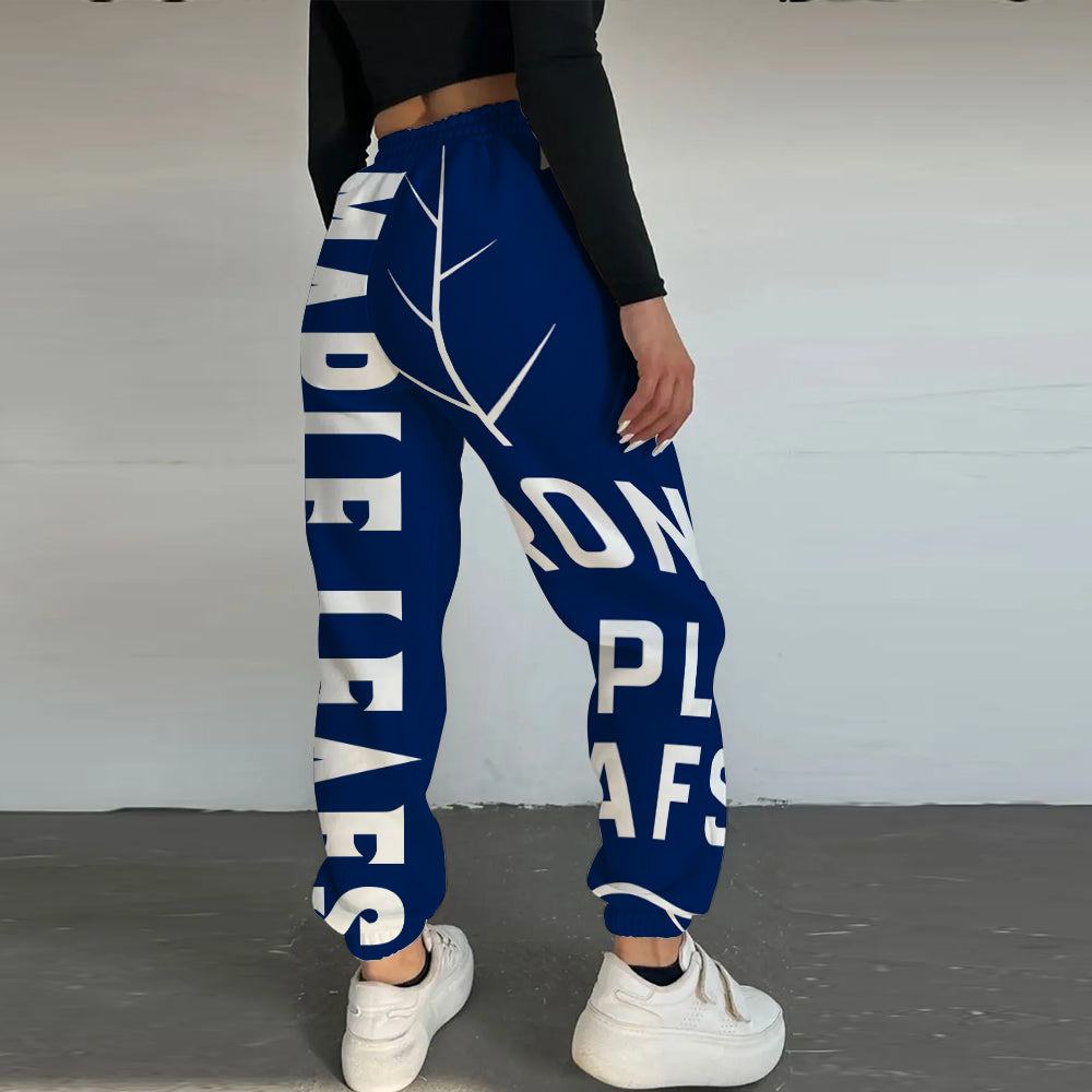 LIMITED EDITION - NEW CUSTOMIZED NHL23 TML TORONTO MAPLE LEAFS LONG PANTS