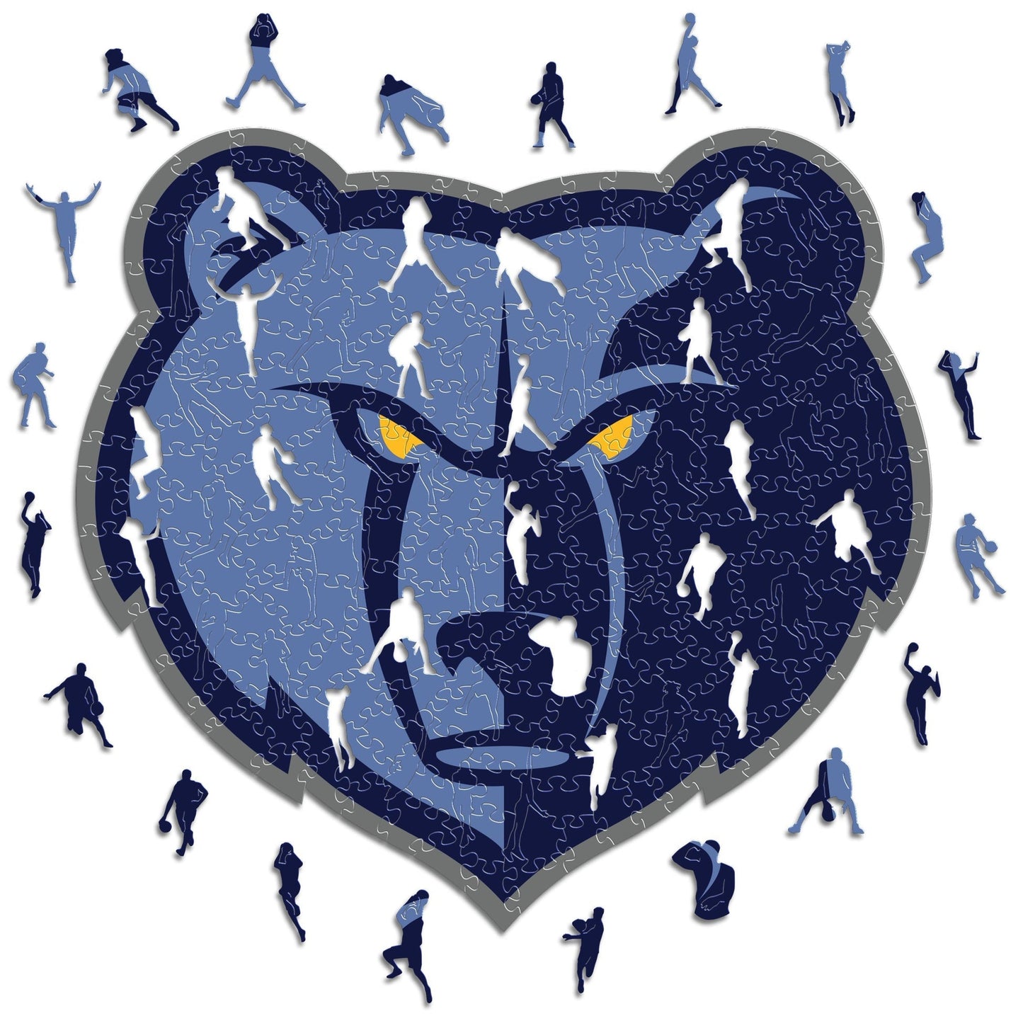 LIMITED EDITION - NEW CUSTOMIZED NBA13 MG MEMPHIS GRIZZLIES WOODEN PUZZLE