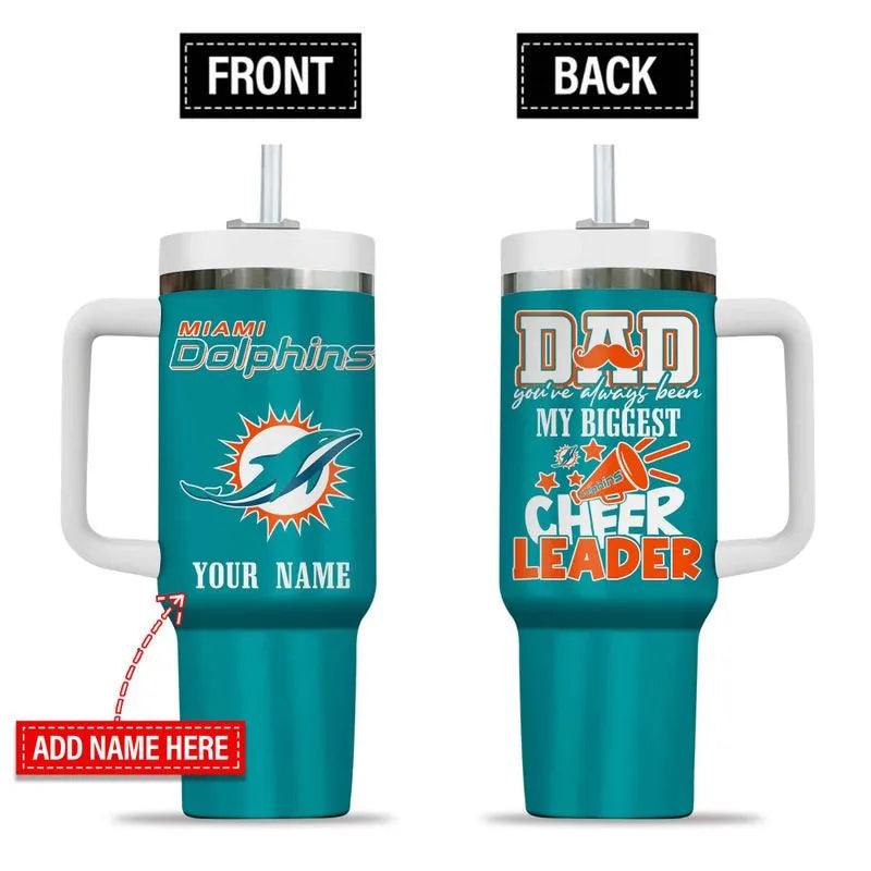 LIMITED EDITION - NEW CUSTOMIZED NFL19 MDP MIAMI DOLPHINS 40oz TUMBLER