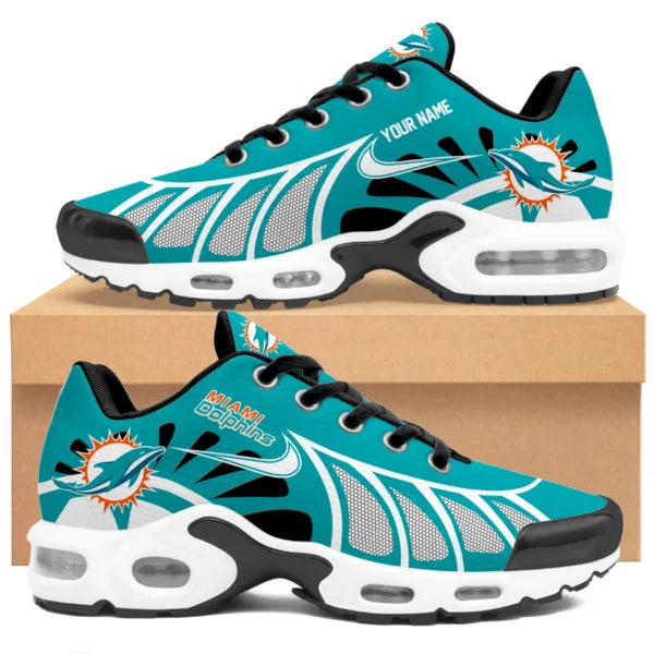 LIMITED EDITION - NEW CUSTOMIZED NFL19 MDP MIAMI DOLPHINS UNISEX AIR MAX PLUS SNEAKERS