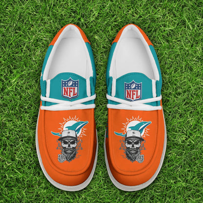 LIMITED EDITION - NEW CUSTOMIZED NFL19 MDP MIAMI DOLPHINS LOAFER SHOES