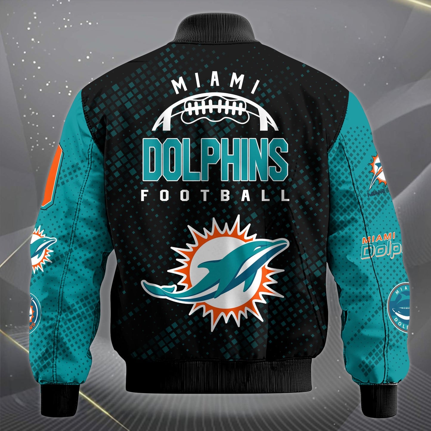 LIMITED EDITION - NEW CUSTOMIZED NFL19 MDP MIAMI DOLPHINS SATIN VARSITY JACKET & LONG PANTS