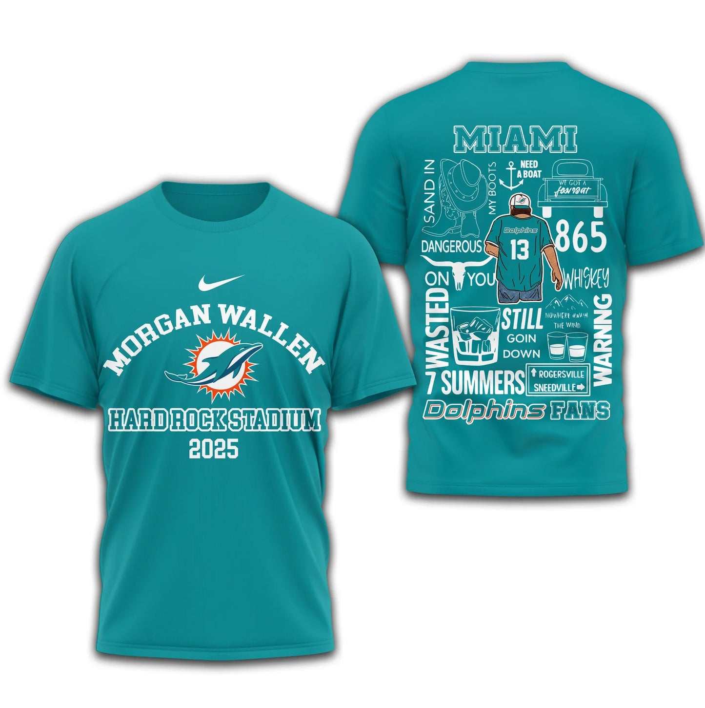 LIMITED EDITION - NEW CUSTOMIZED NFL19 MDP MIAMI DOLPHINS T-SHIRT | MULTIPLE COLORS AVAILABLE
