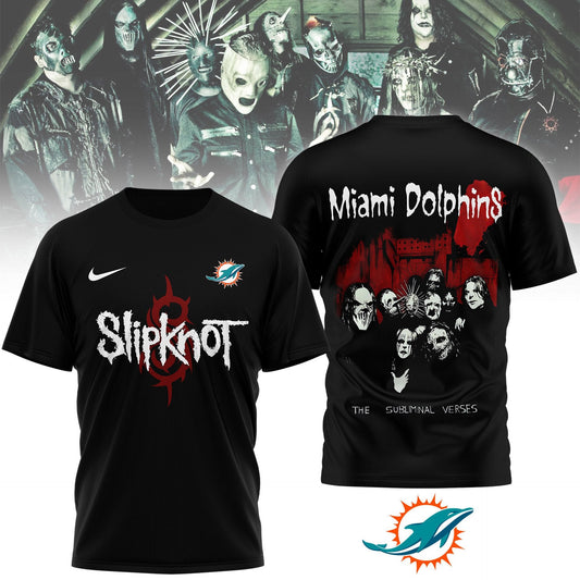 LIMITED EDITION - NEW CUSTOMIZED NFL19 MDP MIAMI DOLPHINS SLIPKNOT 3D SHIRT