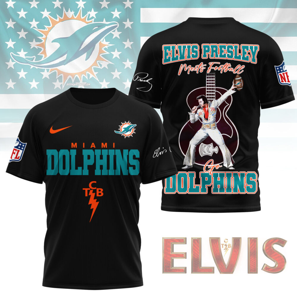 LIMITED EDITION - NEW CUSTOMIZED NFL19 MDP MIAMI DOLPHINS X ELVIS PRESLEY FAN 3D SHIRT