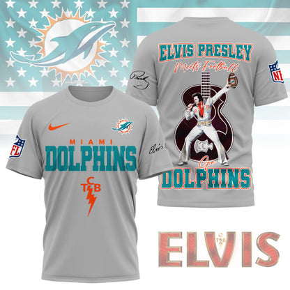 LIMITED EDITION - NEW CUSTOMIZED NFL19 MDP MIAMI DOLPHINS X ELVIS PRESLEY FAN 3D SHIRT