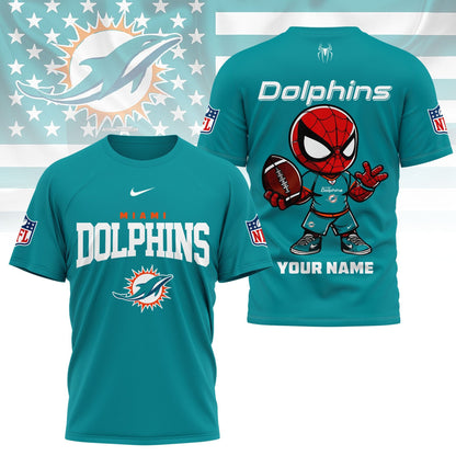 LIMITED EDITION - NEW CUSTOMIZED NFL19 MDP MIAMI DOLPHINS SPIDER HERO 3D SHIRT